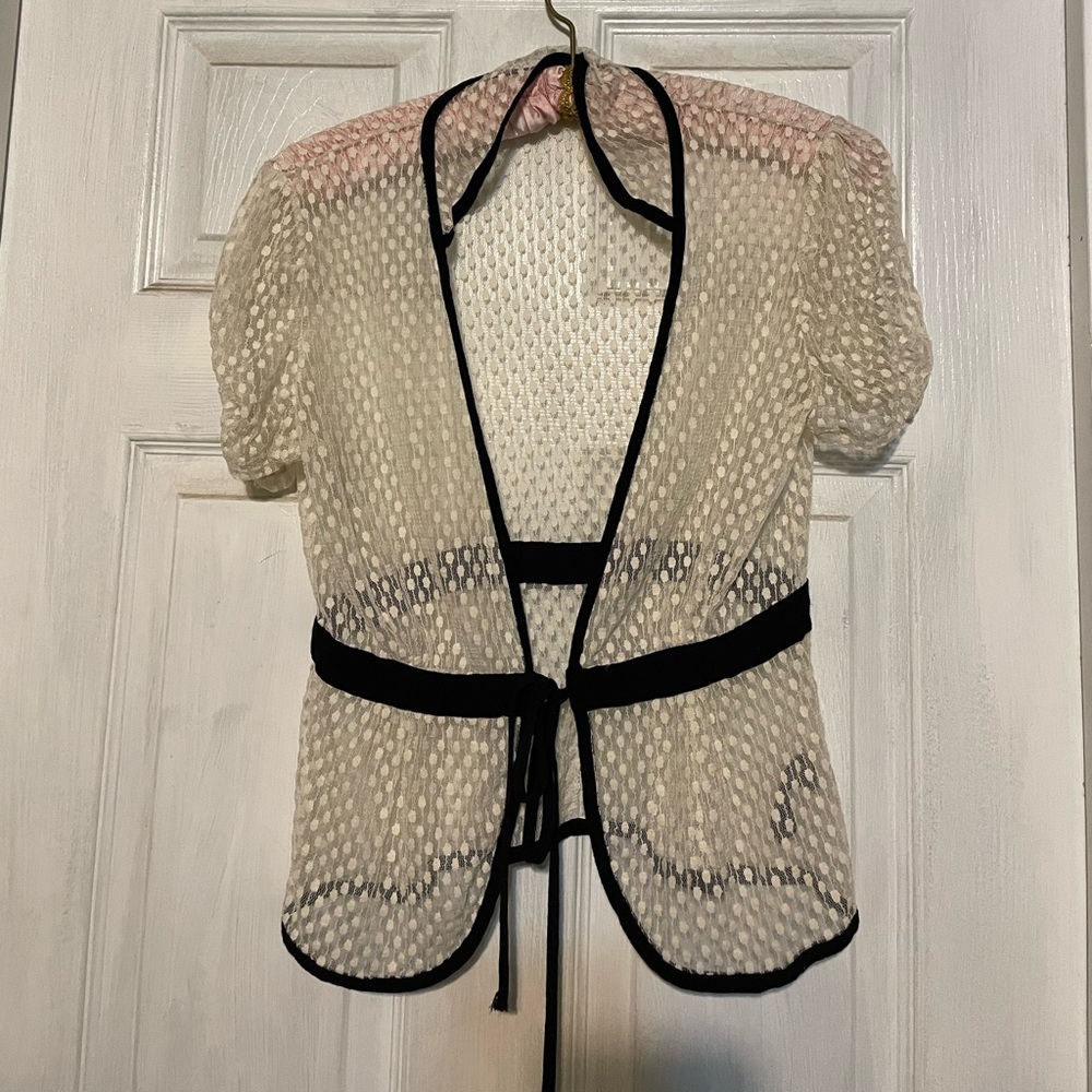 COPY - Cute tie front sheer shrug